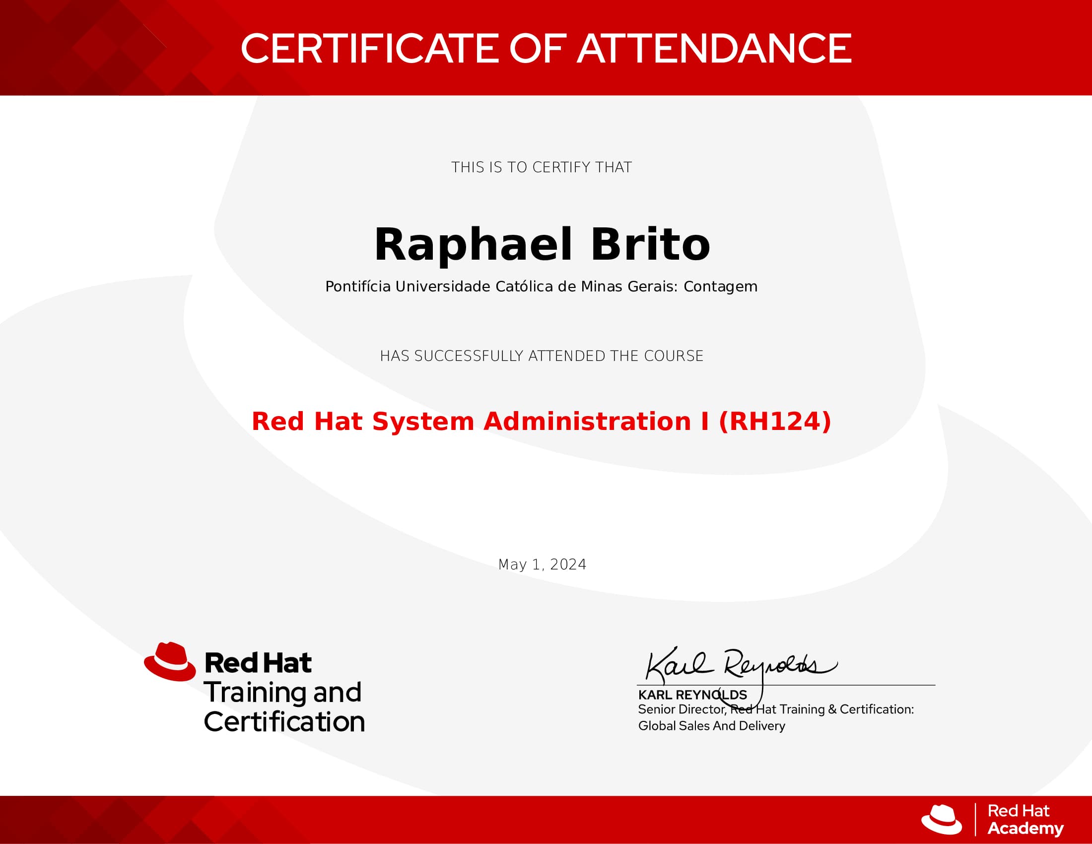 Red Hat System Admin Certificate